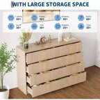 Cassettiera scanalata a 9 cassetti con maniglie in metallo, organizer moderno per camera da letto, soggiorno, ingresso, porta TV multifunzione, bianco