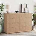 9-Drawer Fluted Dresser with Metal Handles, Modern Storage Organizer for Bedroom Living Room Entryway,Finish Multi-Functional TV Stand,White