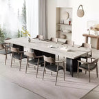 Tavolo da pranzo per 6-8 persone - Tavolo da cucina moderno lungo 63 pollici con ampio piano e gambe a piedistallo per impieghi gravosi, tavolo da pranzo per cucina, sala conferenze