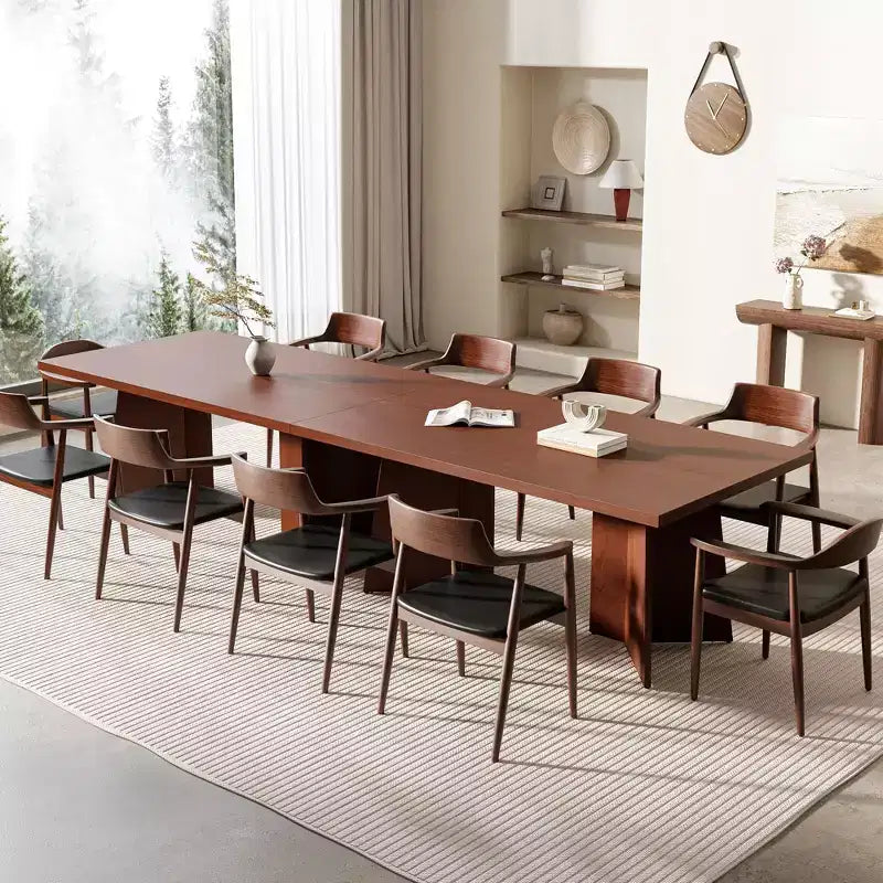 Tavolo da pranzo per 6-8 persone - Tavolo da cucina moderno lungo 63 pollici con ampio piano e gambe a piedistallo per impieghi gravosi, tavolo da pranzo per cucina, sala conferenze