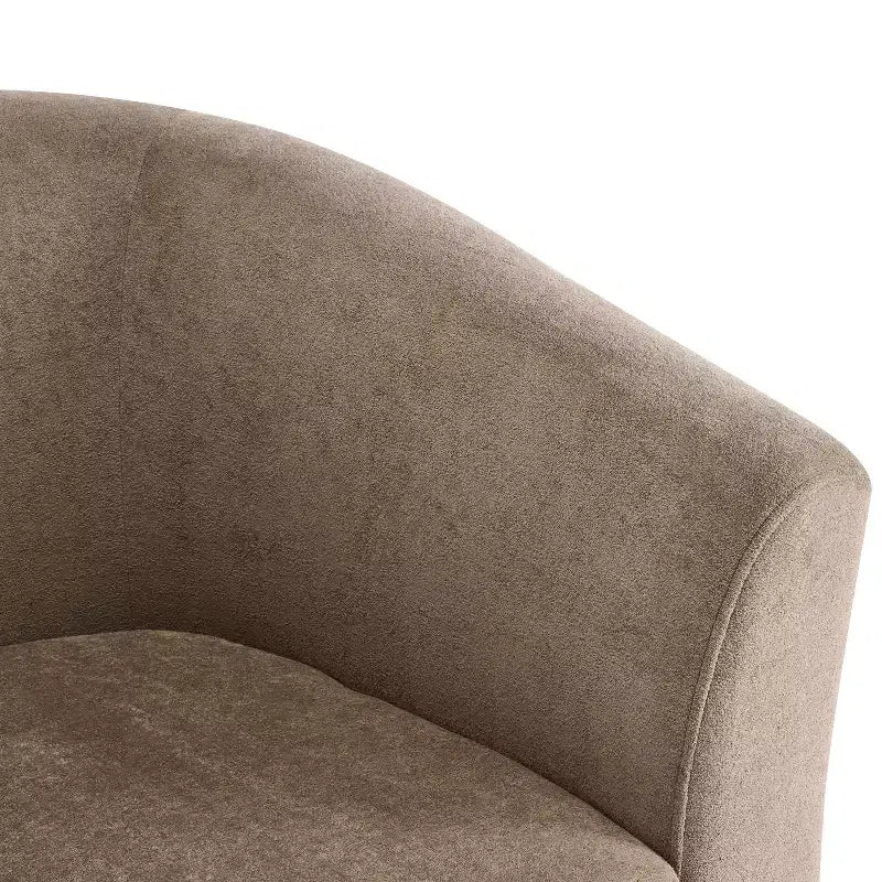 Poltrona girevole moderna in velluto Christopher Knight Home Harlow, con base in legno, 360 gradi