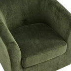 Poltrona girevole moderna in velluto Christopher Knight Home Harlow, con base in legno, 360 gradi