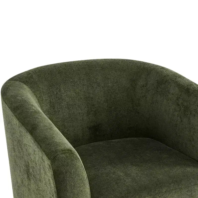 Poltrona girevole moderna in velluto Christopher Knight Home Harlow, con base in legno, 360 gradi