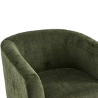 Poltrona girevole moderna in velluto Christopher Knight Home Harlow, con base in legno, 360 gradi