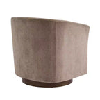 Poltrona girevole moderna in velluto Christopher Knight Home Harlow, con base in legno, 360 gradi