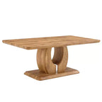 Tavolo da pranzo di lusso in similmarmo, tavolino rettangolare, tavolo da computer con motivo a trama per soggiorno, legno