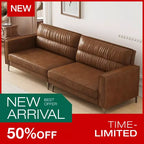 Luck Live Divano contemporaneo di lusso in pelle oliata marrone da 220 cm - Divano vintage di alta gamma con struttura robusta e sensazione accogliente marrone