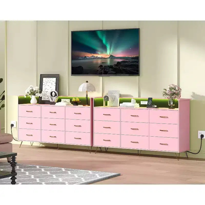 Cassettiera alta a 9 cassetti da 36,6x62,8x16,7 pollici, mobile contenitore moderno con organizer multifunzionale per uso multi-stanza, design elegante