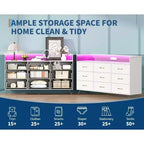 Cassettiera alta a 9 cassetti da 36,6x62,8x16,7 pollici, mobile contenitore moderno con organizer multifunzionale per uso multi-stanza, design elegante