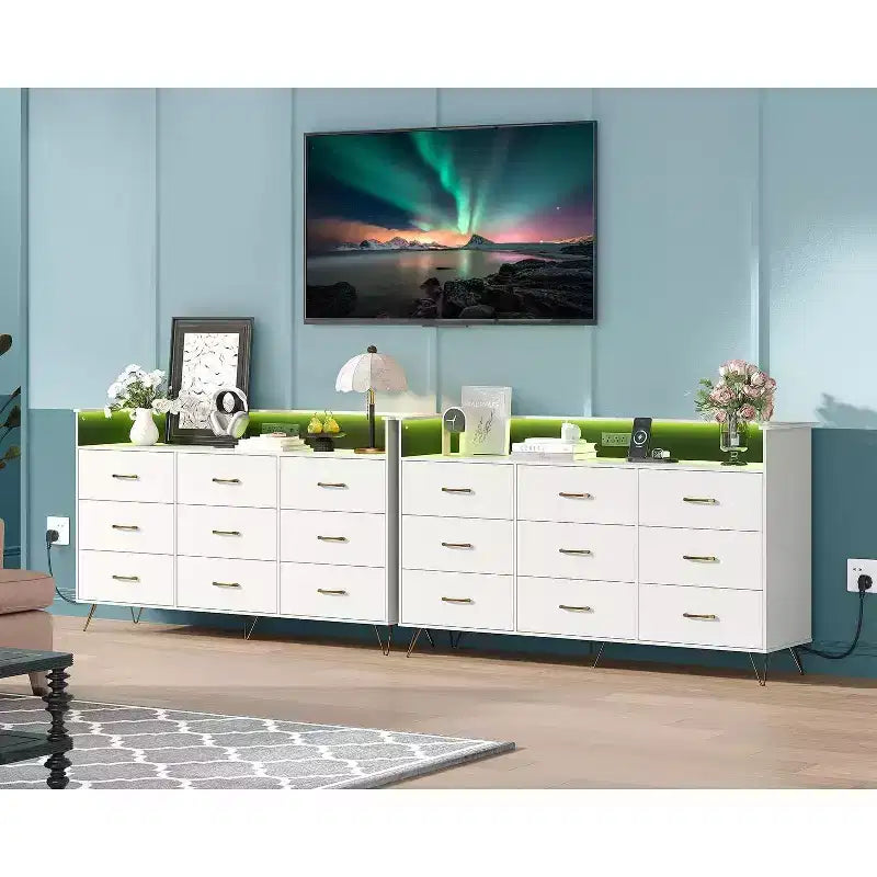 Cassettiera alta a 9 cassetti da 36,6x62,8x16,7 pollici, mobile contenitore moderno con organizer multifunzionale per uso multi-stanza, design elegante