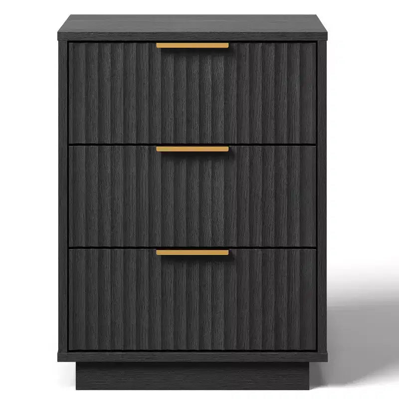 Heynemo Cassettiera Bassa a 3 Cassetti, Comodino Moderno Compatto per Camera da Letto, Soggiorno o Ingresso