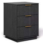Heynemo Cassettiera Bassa a 3 Cassetti, Comodino Moderno Compatto per Camera da Letto, Soggiorno o Ingresso
