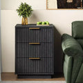 Heynemo 3-Drawer Low Storage Cabinet, Compact Modern Dresser for Bedroom, Living Room, or Entryway