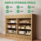 Cassettiera scanalata a 7 cassetti, cassettiera moderna in legno da 54" con cassetti scorrevoli e sicurezza antiribaltamento, per camera da letto, soggiorno o ingresso