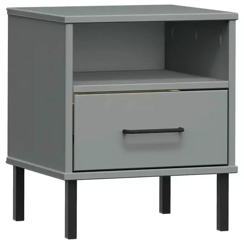 vidaXL Comodino Armadietto da Letto Tavolino da Notte in Pino Massiccio OSLO