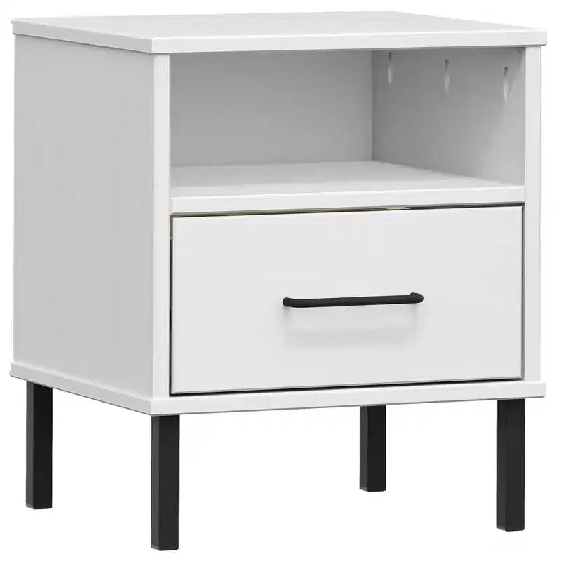 vidaXL Comodino Armadietto da Letto Tavolino da Notte in Pino Massiccio OSLO