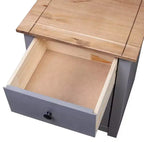vidaXL Comodino con 3 cassetti, comodino contenitore, in legno di pino, serie Panama