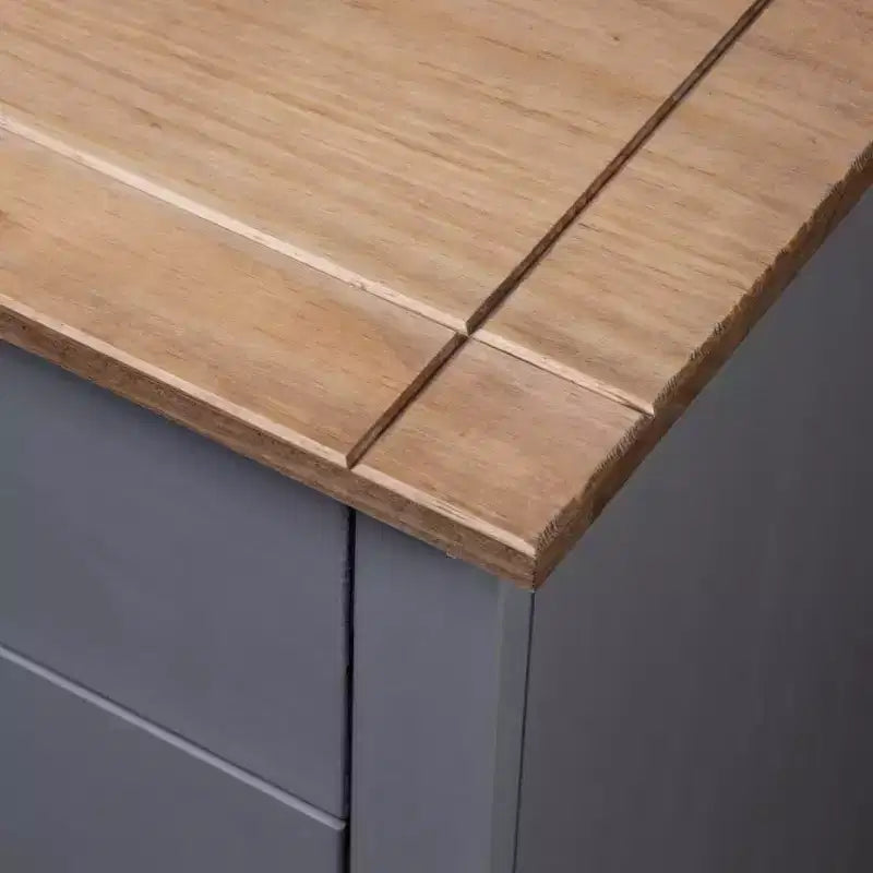 vidaXL Comodino con 3 cassetti, comodino contenitore, in legno di pino, serie Panama