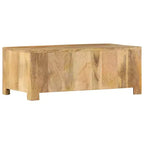 vidaXL Tavolino da Caffè con 4 Cassetti 90x50x35 cm in Legno Massello di Mango