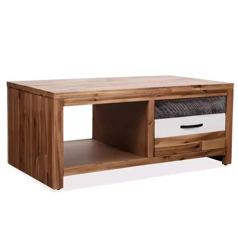 vidaXL Coffee Table Solid Acacia Wood 35.4x19.7x14.8