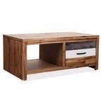 vidaXL Coffee Table Solid Acacia Wood 35.4x19.7x14.8