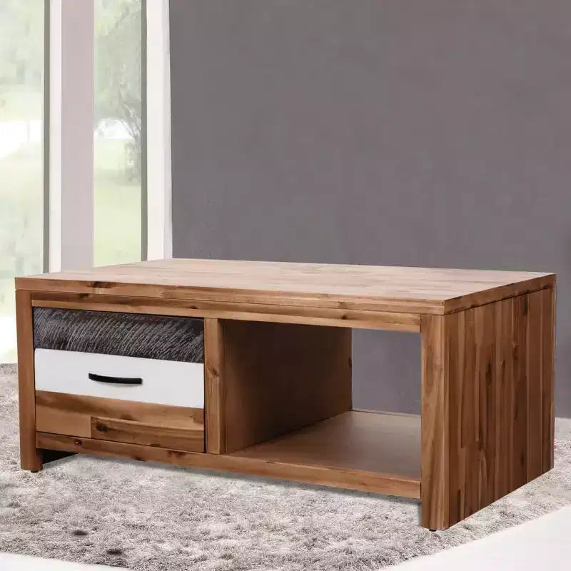 vidaXL Tavolino da caffè in legno massello di acacia 35,4x19,7x14,8