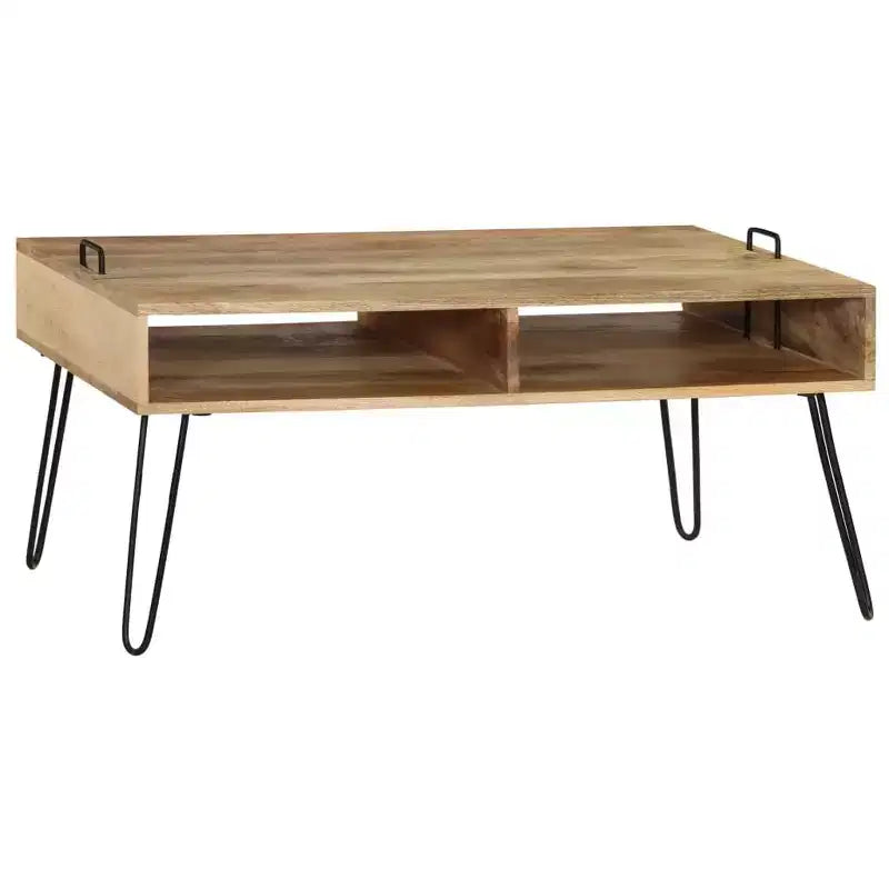 vidaXL Tavolino da caffè in Legno Massello di Mango 100x60x45 cm