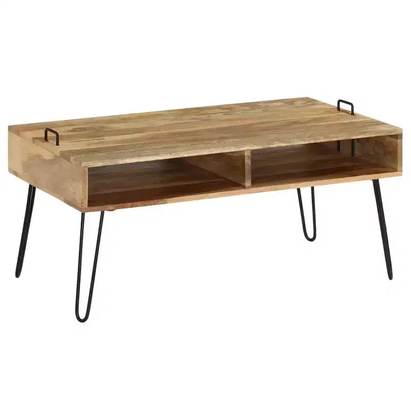 vidaXL Tavolino da caffè in Legno Massello di Mango 100x60x45 cm