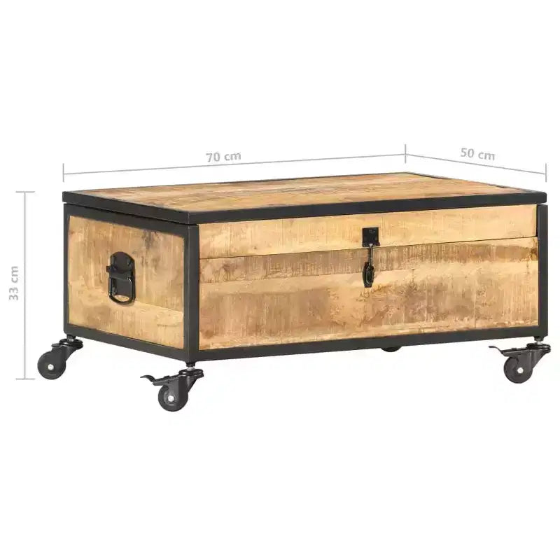 vidaXL Tavolino da caffè 70x50x33 cm in Legno Massello di Mango