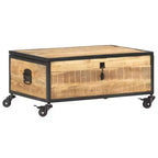 vidaXL Tavolino da caffè 70x50x33 cm in Legno Massello di Mango