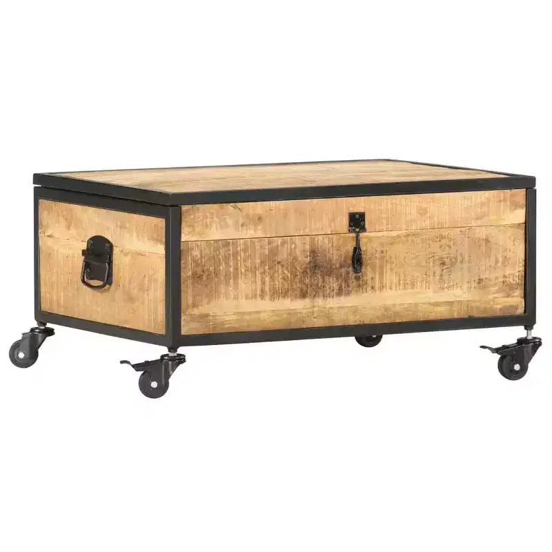 vidaXL Tavolino da caffè 70x50x33 cm in Legno Massello di Mango