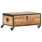 vidaXL Tavolino da caffè 70x50x33 cm in Legno Massello di Mango