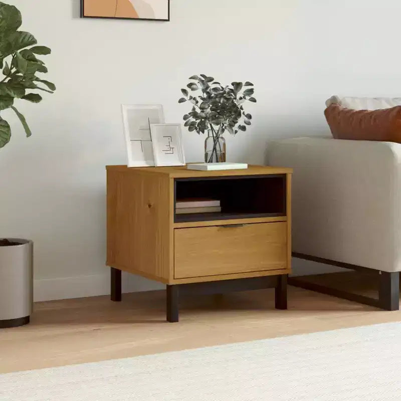 vidaXL Tavolino FLAM 50x50x50 cm Legno massello di pino