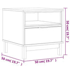 vidaXL Tavolino FLAM 50x50x50 cm Legno massello di pino