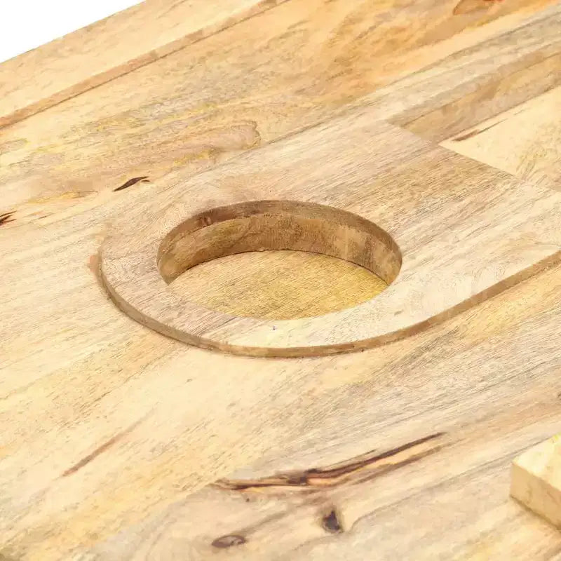 vidaXL Tavolino da caffè con Stile a Cassetta 100x52x45 cm in Legno Massello di Mango