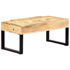 vidaXL Tavolino da caffè con Stile a Cassetta 100x52x45 cm in Legno Massello di Mango