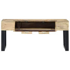 vidaXL Tavolino da caffè con Stile a Cassetta 100x52x45 cm in Legno Massello di Mango