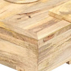 vidaXL Tavolino da caffè con Stile a Cassetta 100x52x45 cm in Legno Massello di Mango