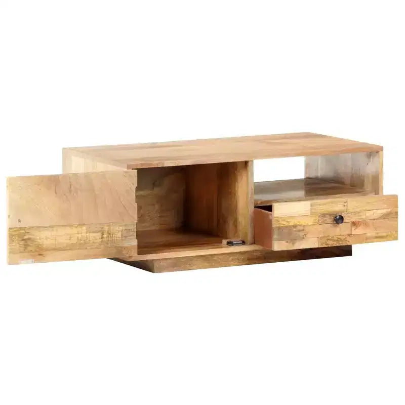 vidaXL Tavolino da caffè 90x50x35 cm in legno massello di mango