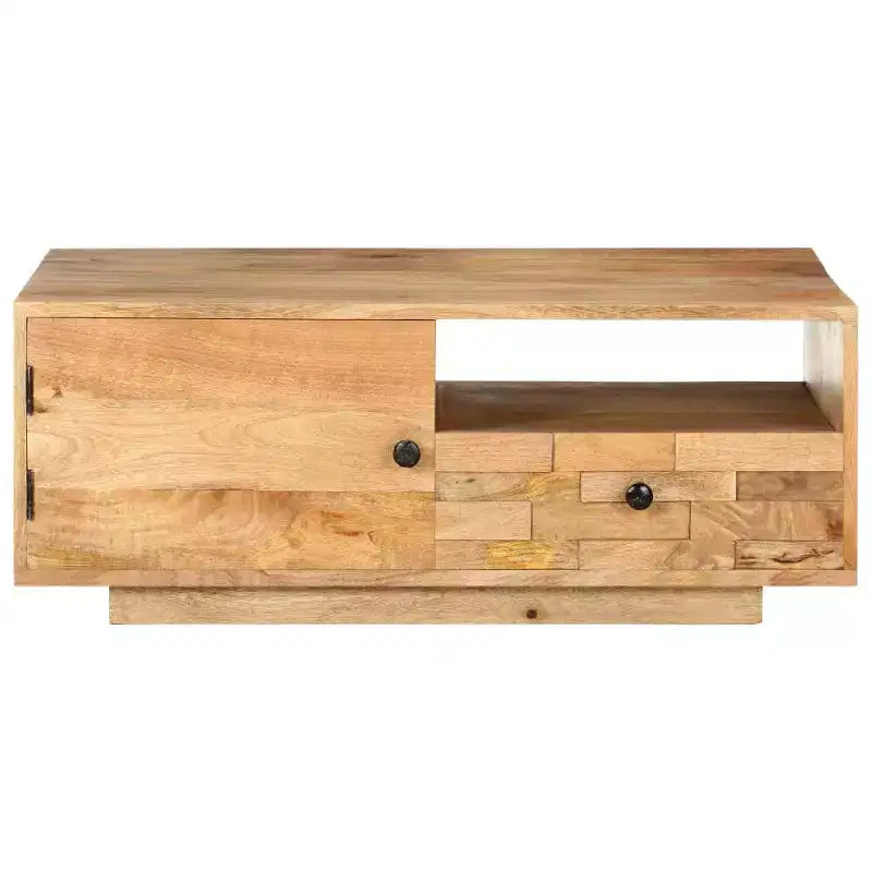 vidaXL Tavolino da caffè 90x50x35 cm in legno massello di mango