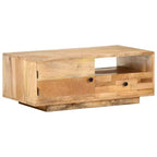 vidaXL Tavolino da caffè 90x50x35 cm in legno massello di mango