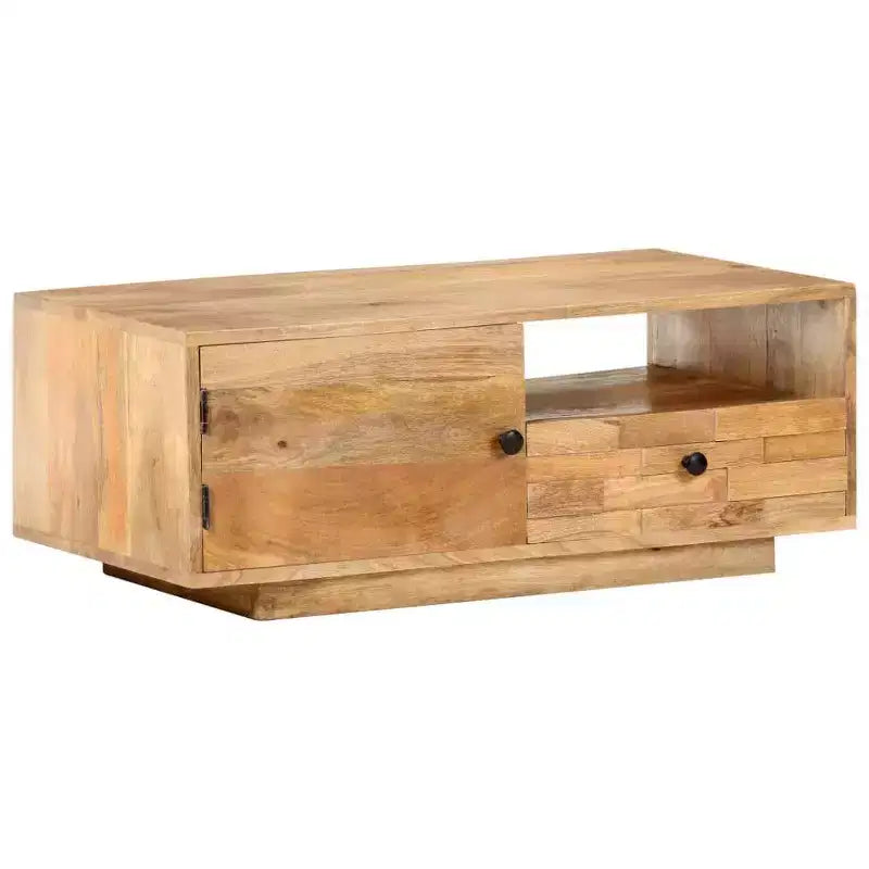 vidaXL Tavolino da caffè 90x50x35 cm in legno massello di mango