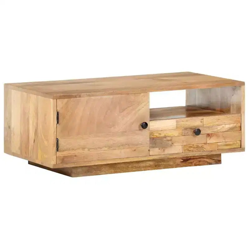 vidaXL Tavolino da caffè 90x50x35 cm in legno massello di mango