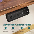 TUYOHW Scrivania Ergonomica Elettrica Regolabile in Altezza 72.9-121.9 cm, Scrivania per Computer con Display LED, Ganci, Motore Silenzioso per Ufficio Domestico