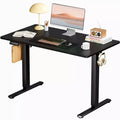 TUYOHW Scrivania Ergonomica Elettrica Regolabile in Altezza 72.9-121.9 cm, Scrivania per Computer con Display LED, Ganci, Motore Silenzioso per Ufficio Domestico