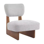 MAYEERTY Set di 2 poltrone moderne, rivestimento in poliestere, base in noce, per soggiorno e ufficio, multicolore