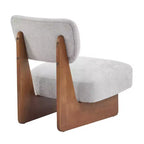 MAYEERTY Set di 2 poltrone moderne, rivestimento in poliestere, base in noce, per soggiorno e ufficio, multicolore
