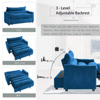 Divanetto-letto moderno multifunzionale trasformabile in velluto Miel 47,64" di GDFStudio
