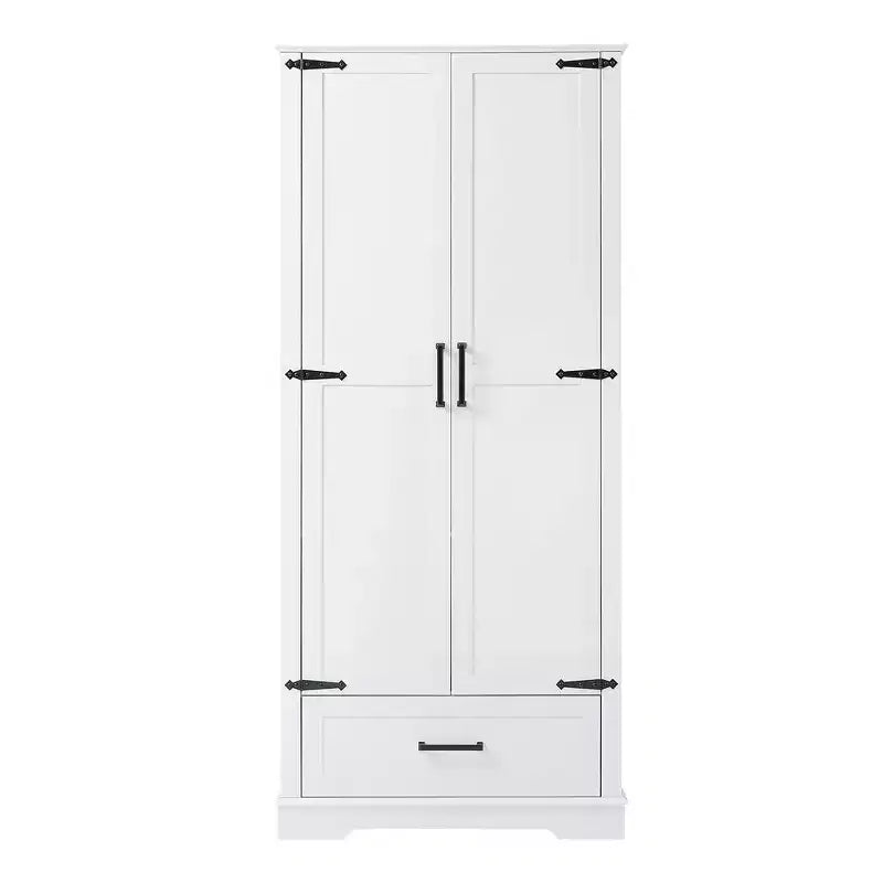 Armadietto Alto da Bagno da 175 cm, Mobile Dispensa Autoportante da Cucina con Ripiani Regolabili, Armadietto Bagno Accento per Soggiorno Lavanderia