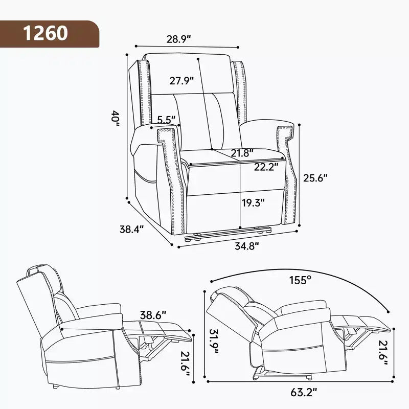 Poltrona reclinabile manuale beige in similpelle per soggiorno con meccanismo di movimento per impieghi gravosi 8 nodi vibranti e 3 modalità di massaggio
